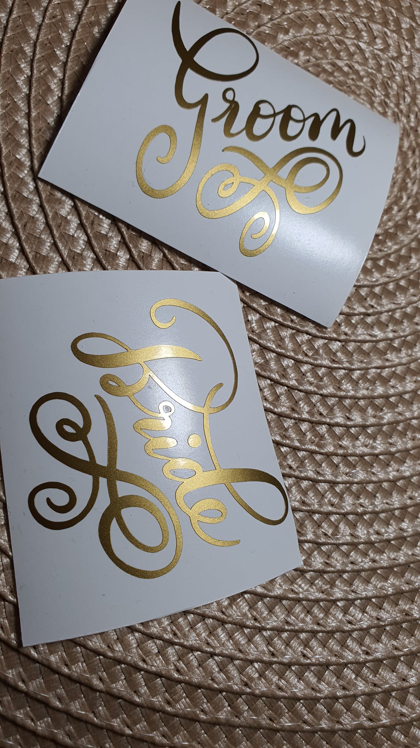 Sticker pahare Bride/Groom