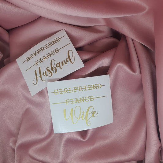 Set stickere pentru pahare Husband-Wife nunta-ICarts