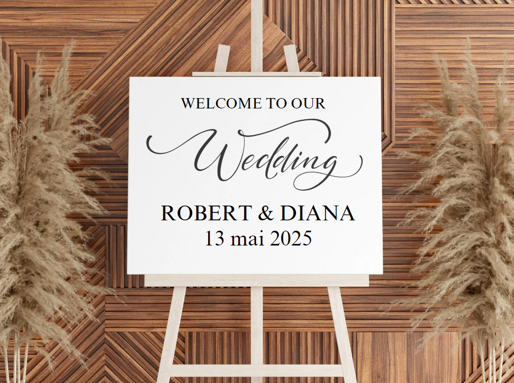 Sticker panou bun venit 1