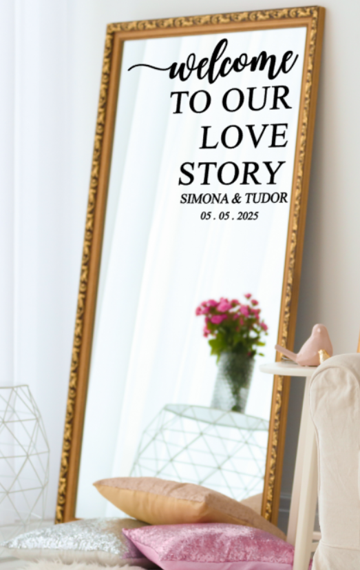 Sticker oglinda bun venit 6