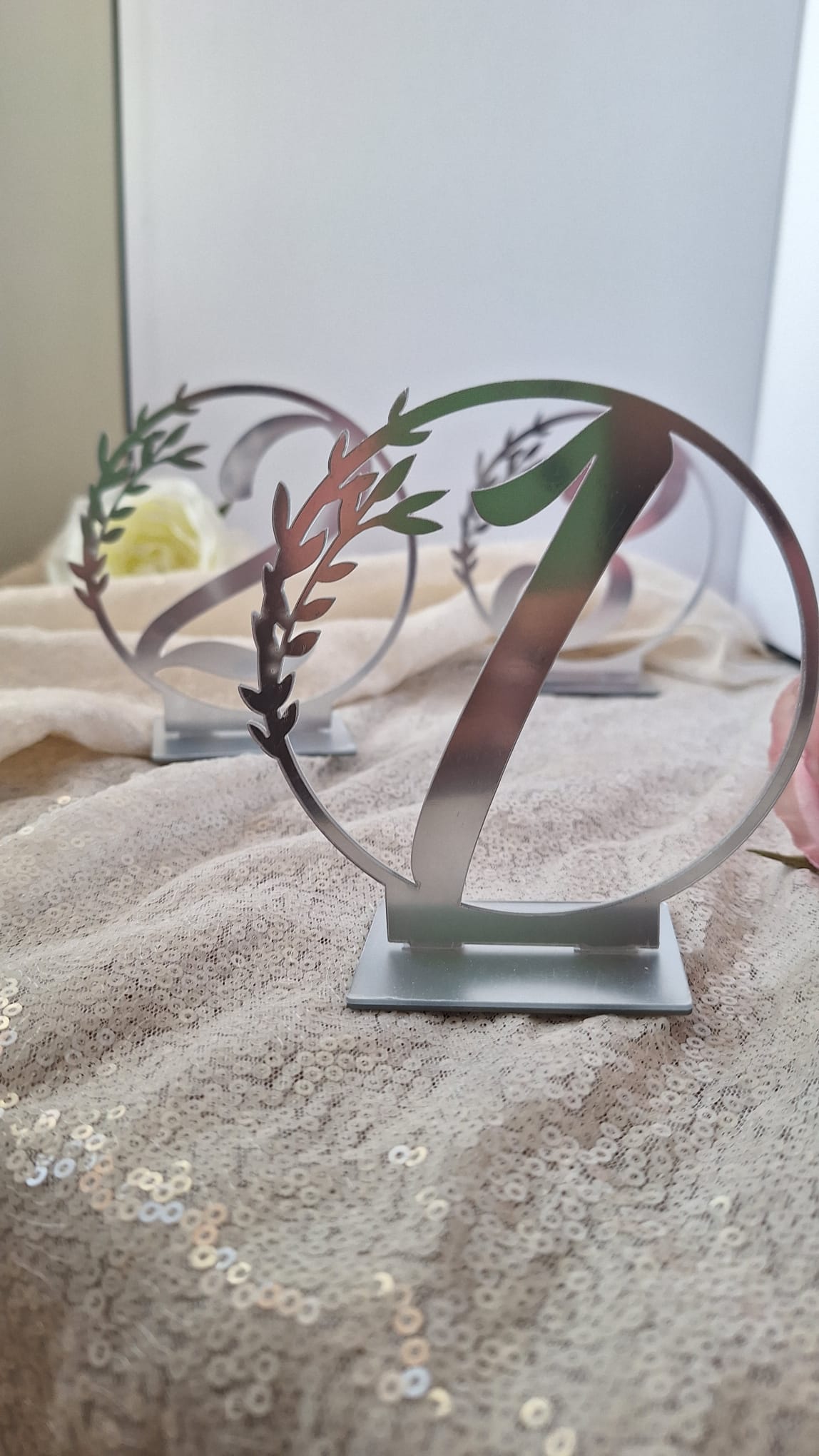 Set 10 numere de masa din plexiglas