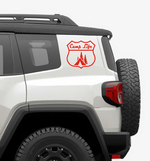 Sticker auto Camp life