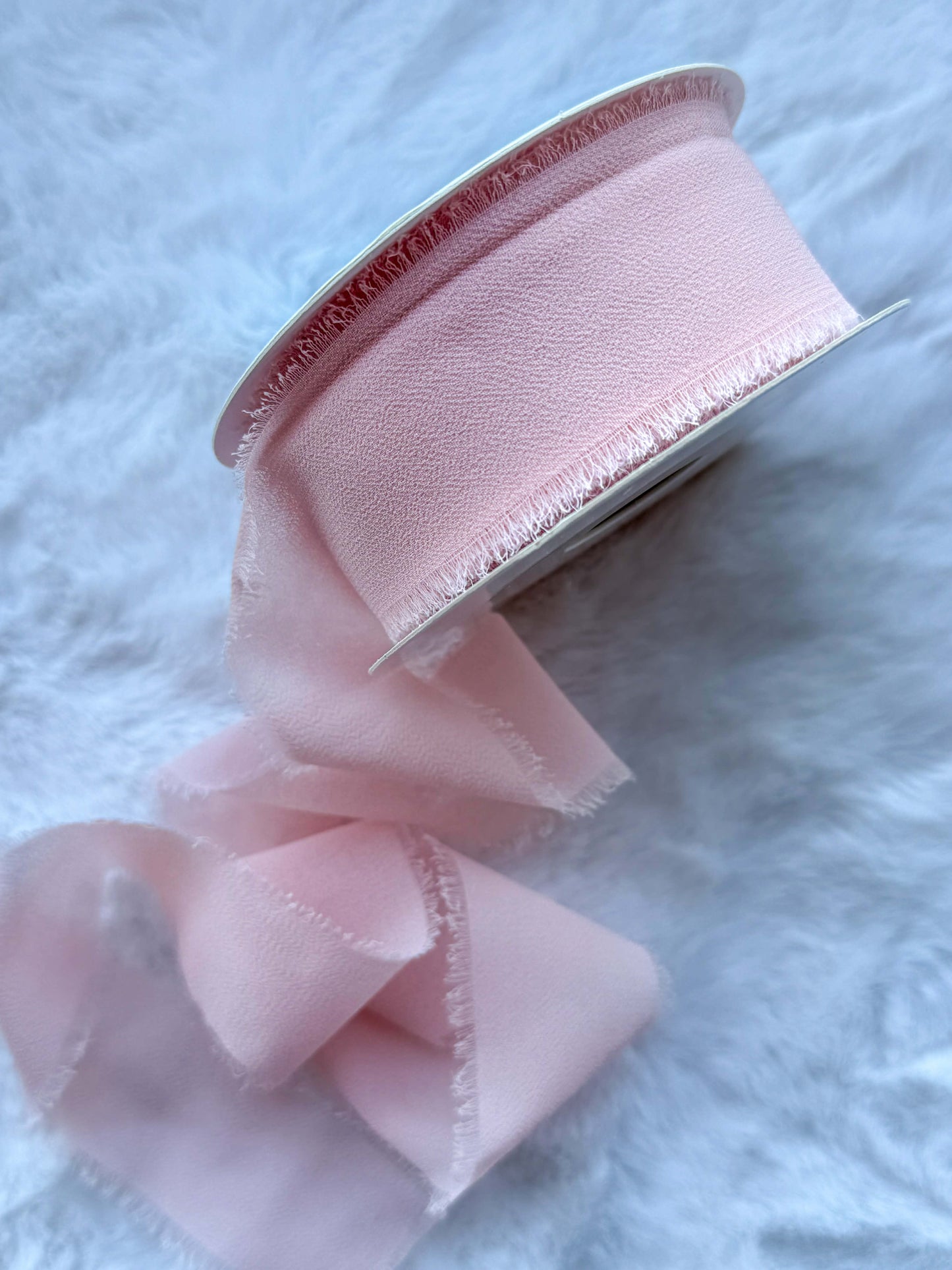 Panglica de matase(chiffon), Roz deschis, 40mm/10m