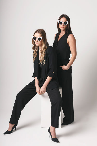 Ochelari inima cu perle-Alb