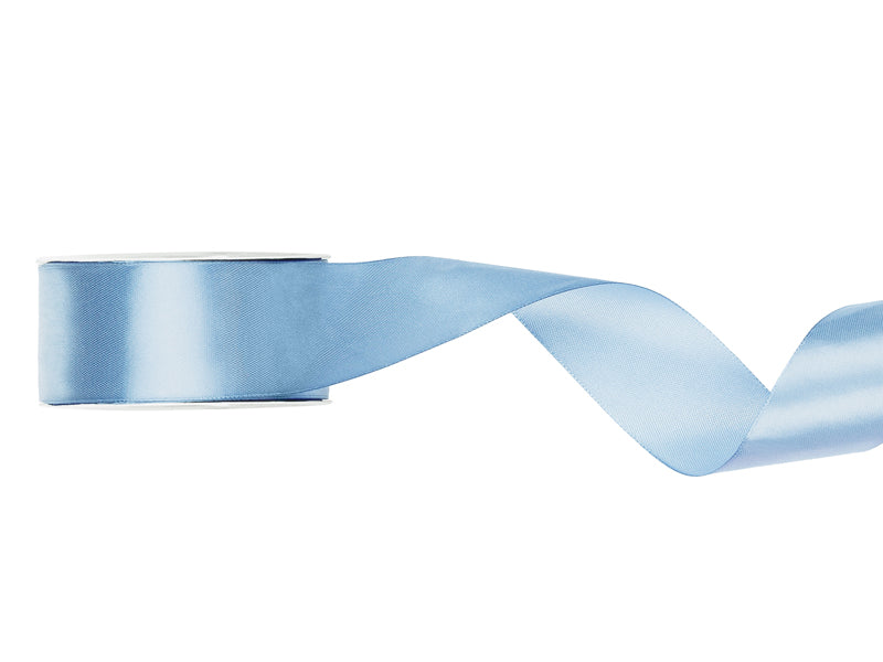 Panglica satin, Bleu, 25mm/25m
