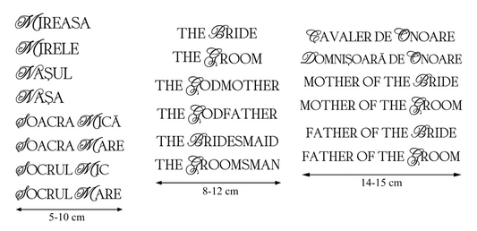 Stickere pahare de nunta