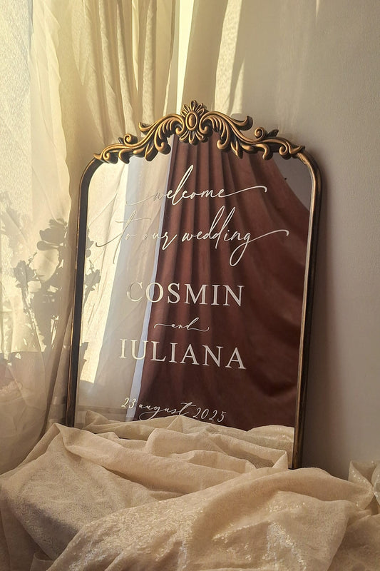 Sticker personalizat pentru oglinda de nunta-ICarts