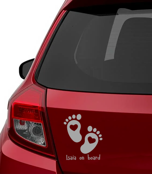 Sticker auto Baby on board personalizat