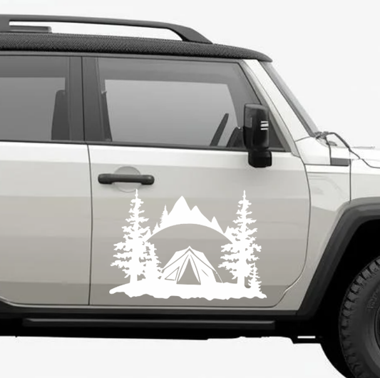 Sticker auto camping