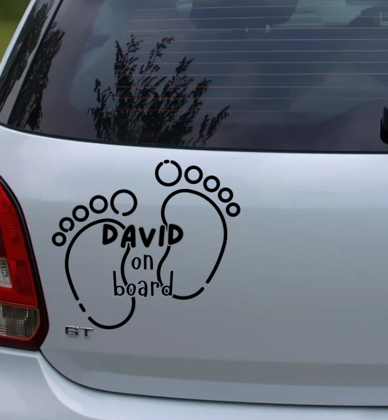 Sticker auto Baby on board personalizat